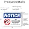 Signmission No Concealed Weapons OSHA Notice Sign, Vinyl Decal, 7in W x 5in L, 2PK OS-2PACK-NS-D-57-L-16069 - alternate 4